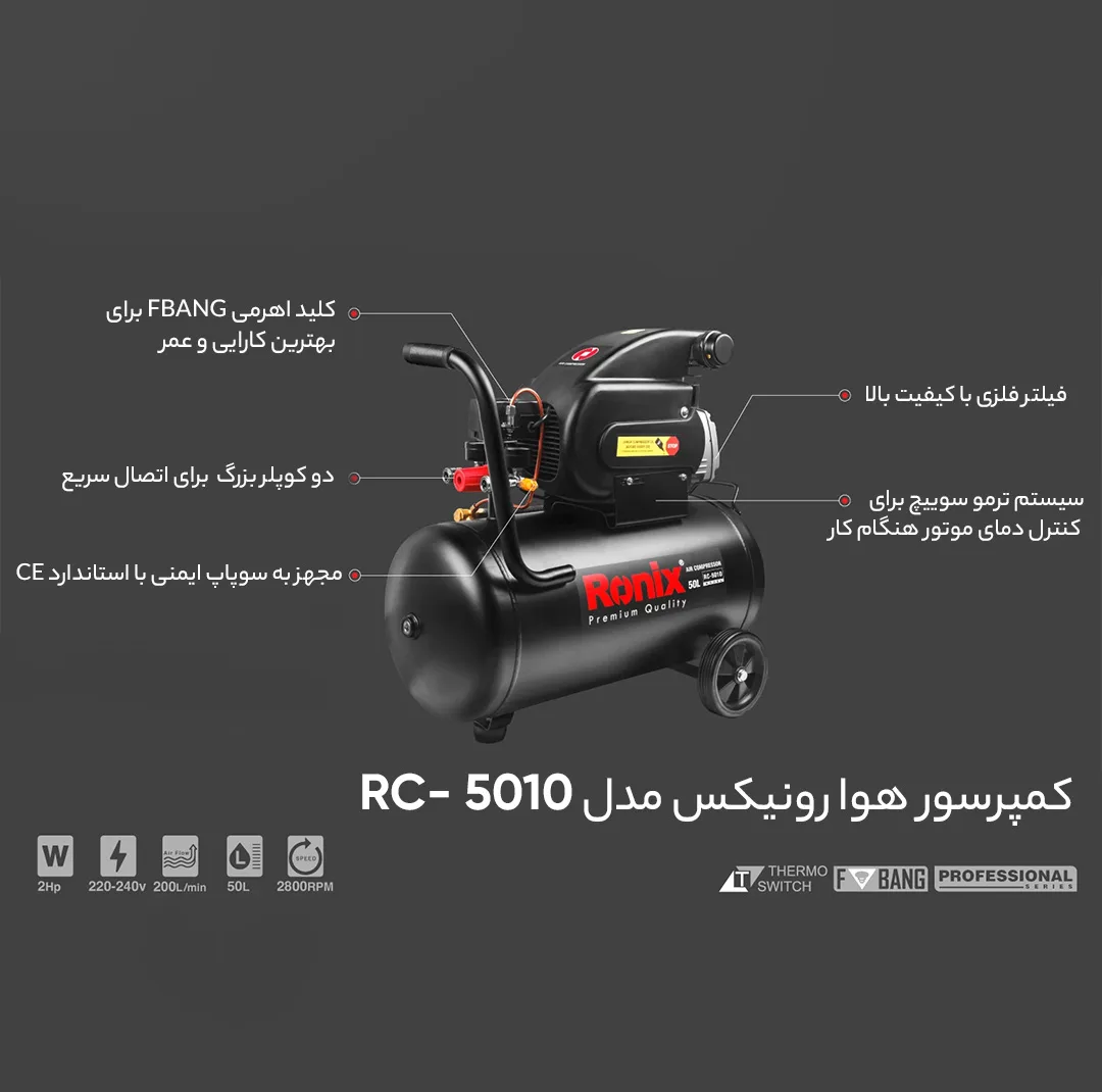 کمپرسور هوا رونیکس مدل RC-5010