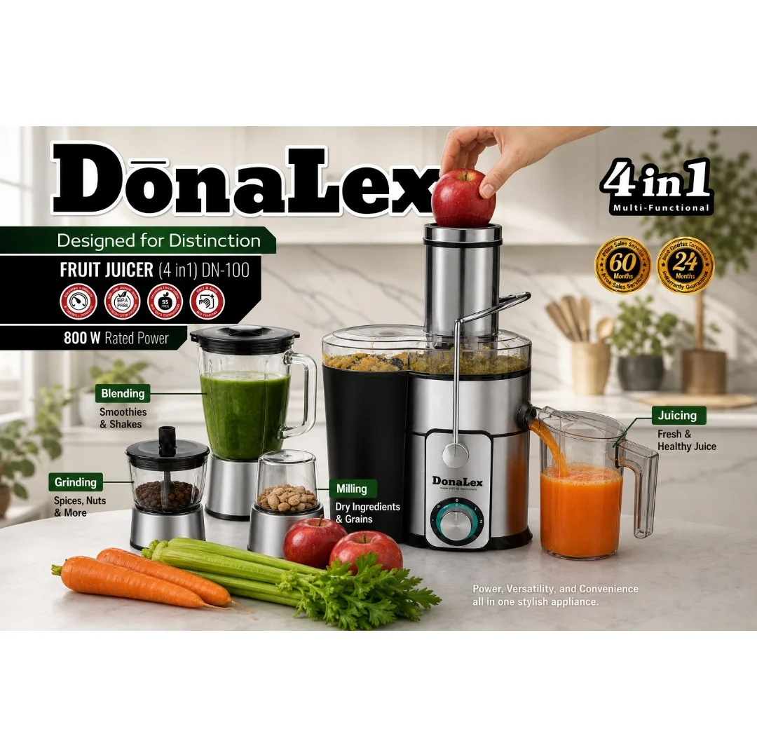 آبمیوه‌گیری چند کاره 800 وات دونالکس مدل Prer_don