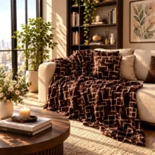 پتو مسافرتی 1 نفره مدل خطی سایز 160×220 سانتی‌متر