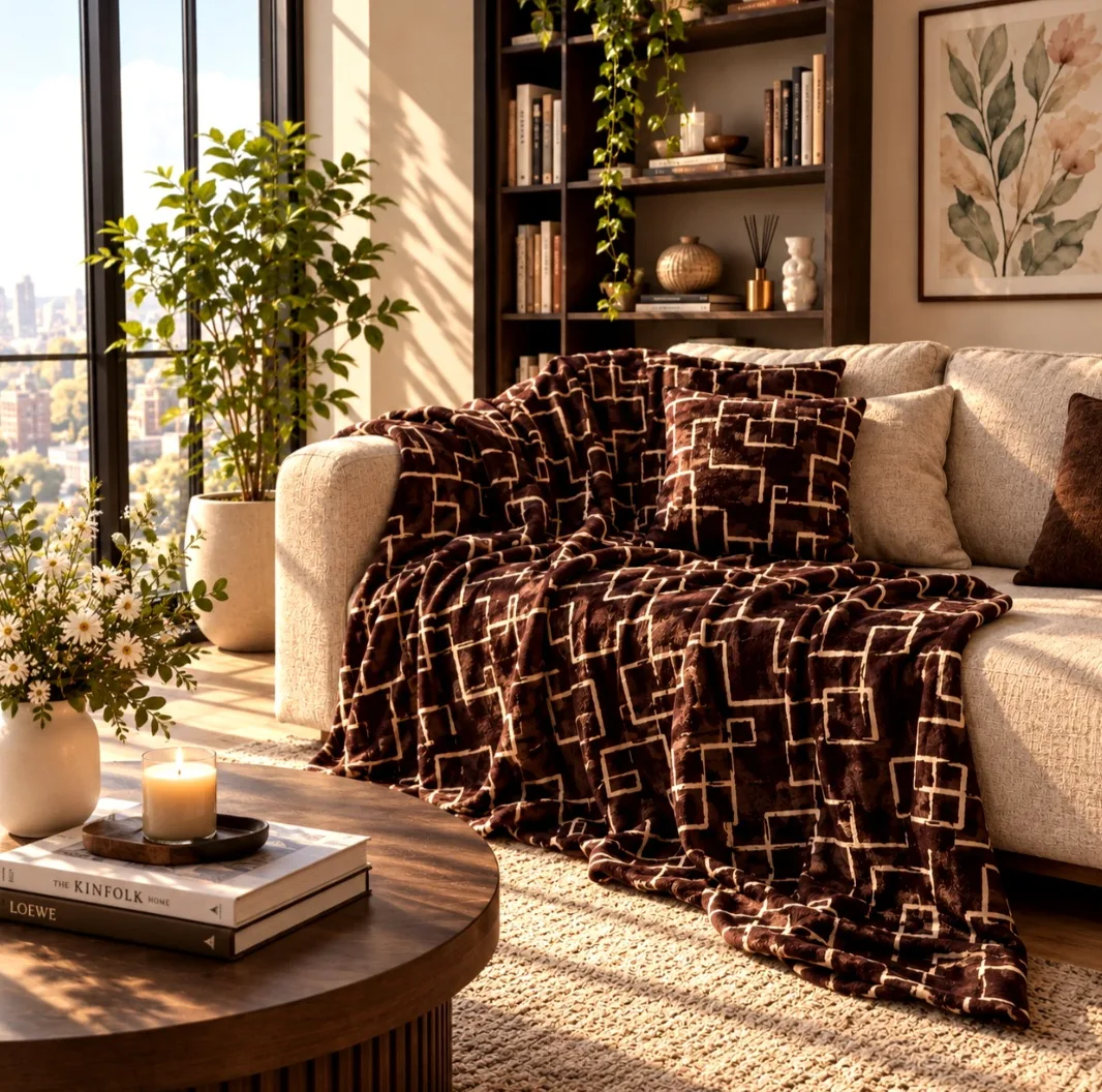 پتو مسافرتی 1 نفره مدل خطی سایز 160×220 سانتی‌متر