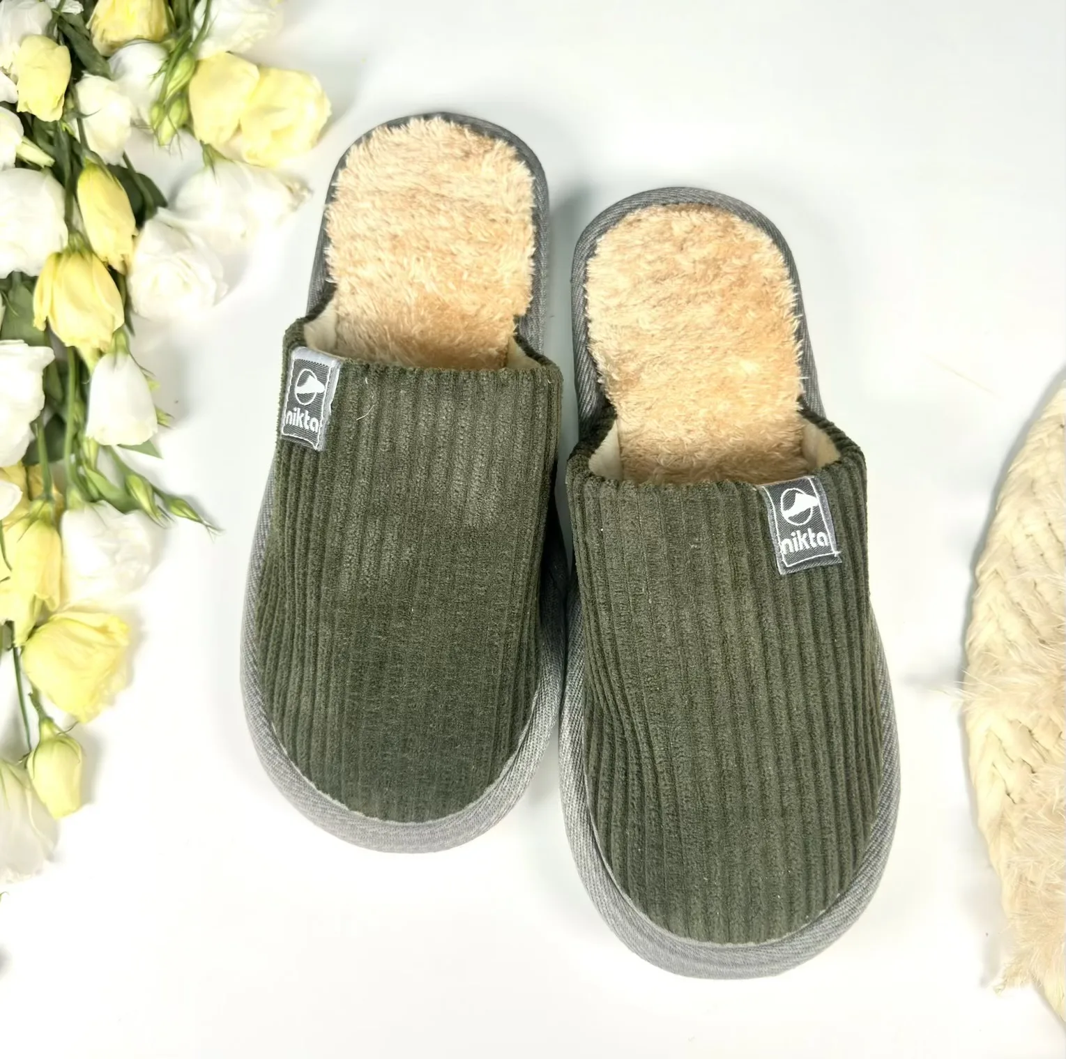 دمپایی حوله ای نیکتا مدل آوا کد Gr-04
