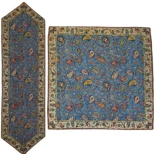 ست 2 تکه رومیزی ترمه کد T280RA124