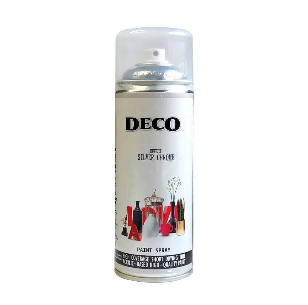 اسپری رنگ نقره ای دکو مدل d4 حجم 400 میلی لیتر مجموعه 4 عددی
