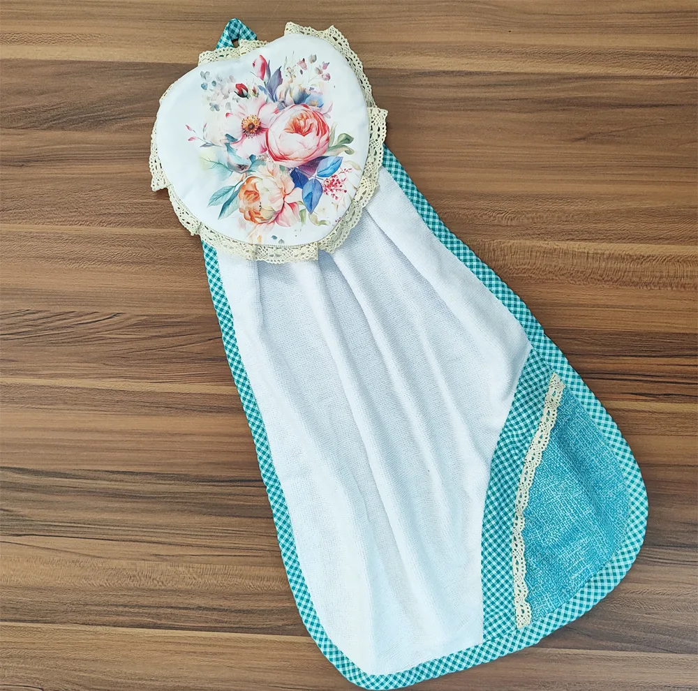 سرویس پارچه ای آشپزخانه 16 پارچه مدل گل