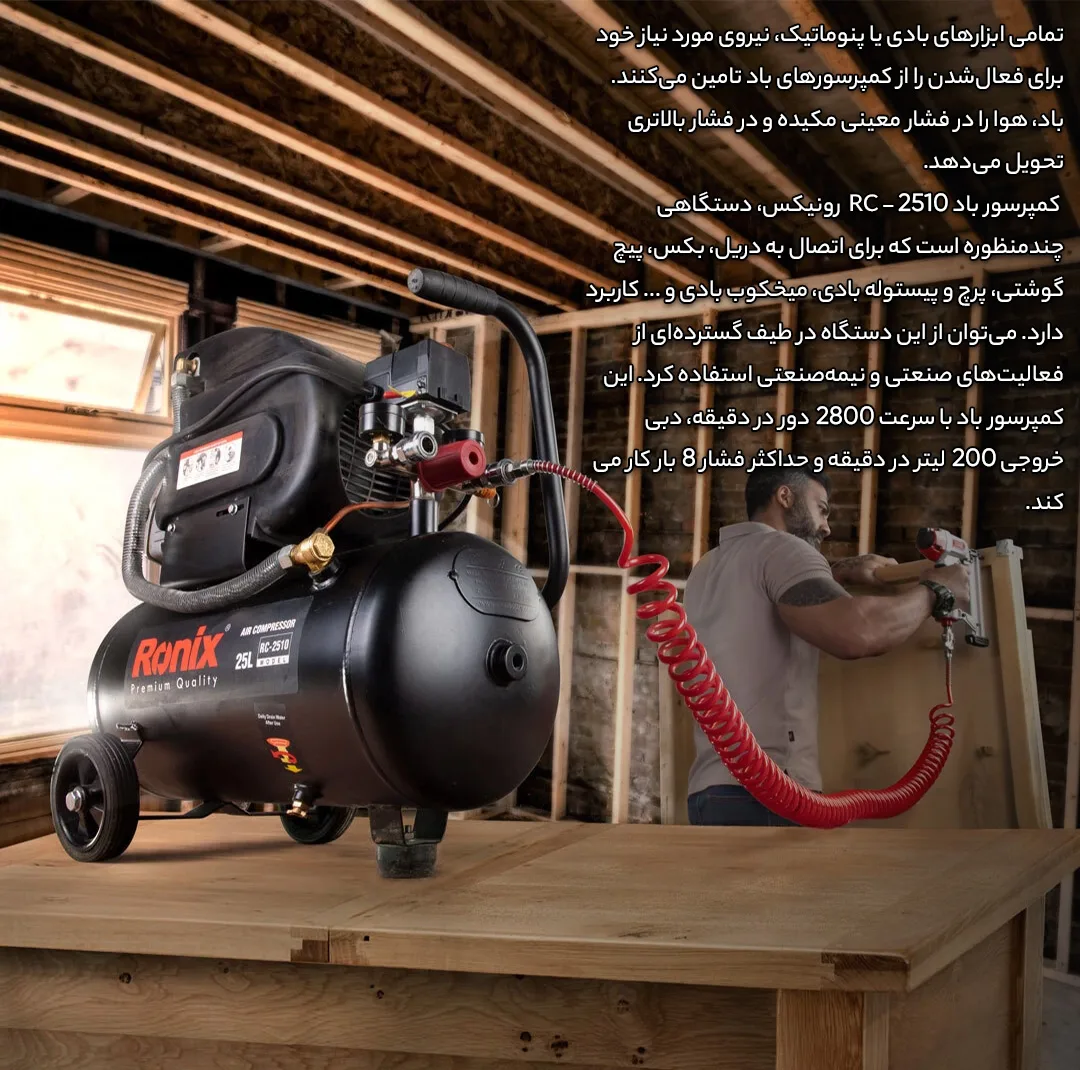 کمپرسور هوا رونیکس مدل RC-2510