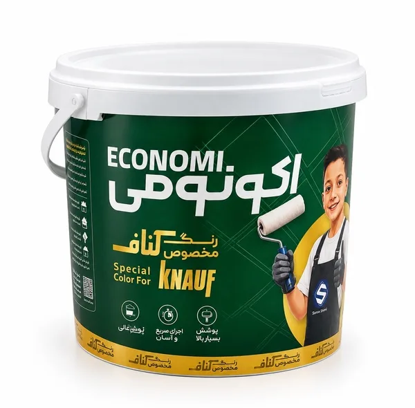 رنگ مات ثنا فام مدل اکونومی وزن 12 کیلوگرم مناسب برای کناف