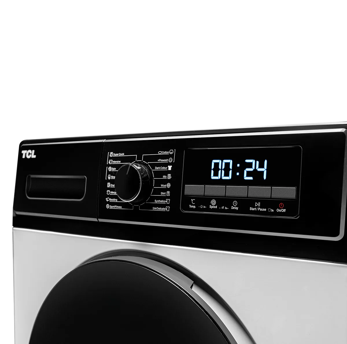 ماشین لباسشویی تی سی ال مدل G82-BS/BW ظرفیت 8 کیلوگرم
