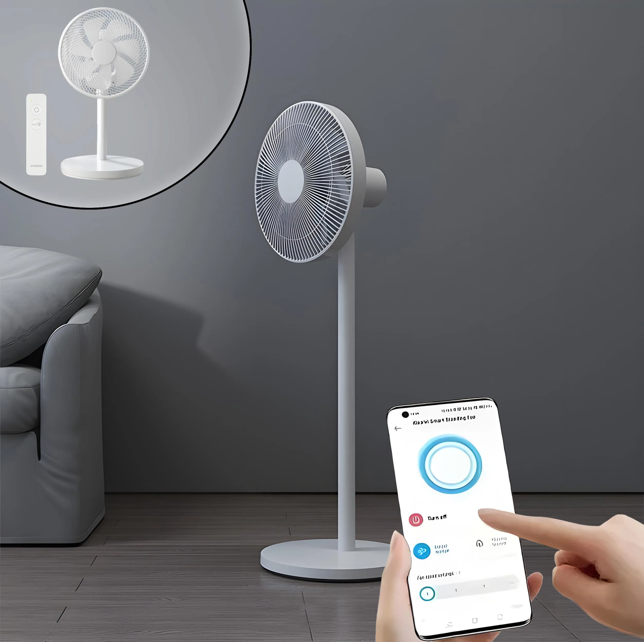 پنکه شارژی شیائومی مدل Xiaomi Smart Standing Fan 2 Pro ظرفیت 2800 میلی آمپر ساعت