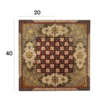 صفحه شطرنج خاتم کاری چوبی فراز هنر مدل نقاشی اسلیمی کد 6-40