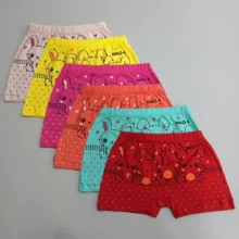 شورت دخترانه مدل نیم پا4 بسته 6 عددی