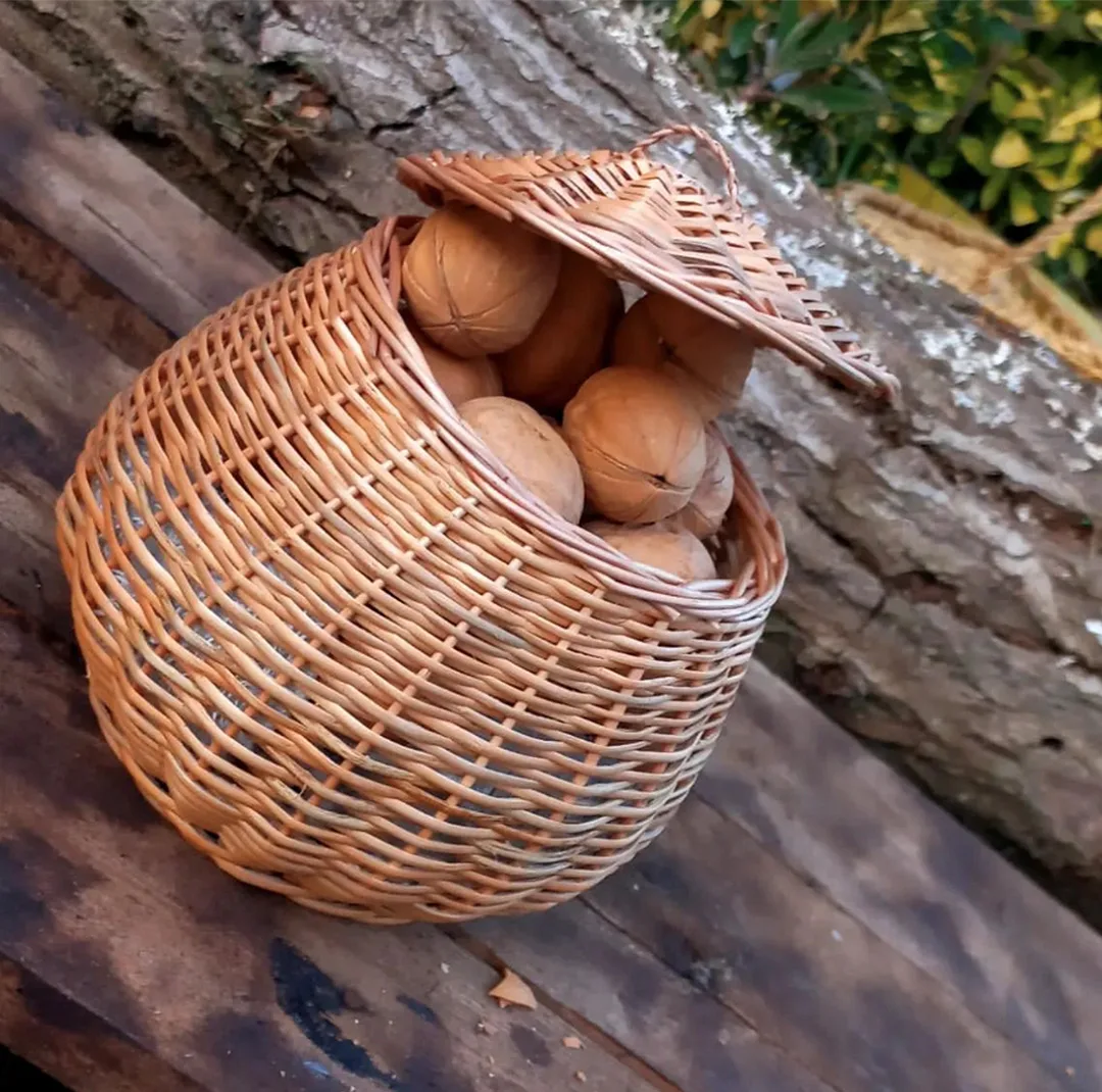 سبد حصیری مدل مروار طرح خمره دردار