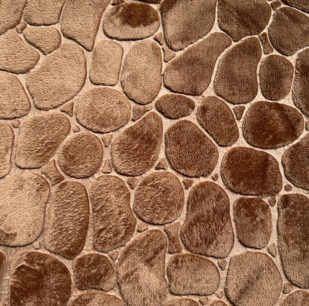 پادری مدل مخمل طرح سنگ سایز 45*75 سانتی متر مناسب برای فضای داخلی