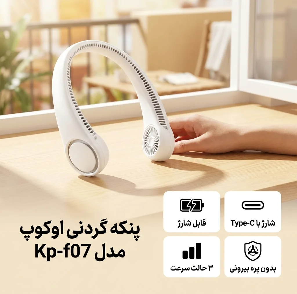 پنکه گردنی شارژی اوکوپ مدل f07