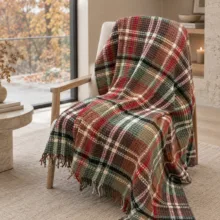 پتو یک نفره مدل مدرن پشمی کد 1 سایز 160×220 سانتی متر