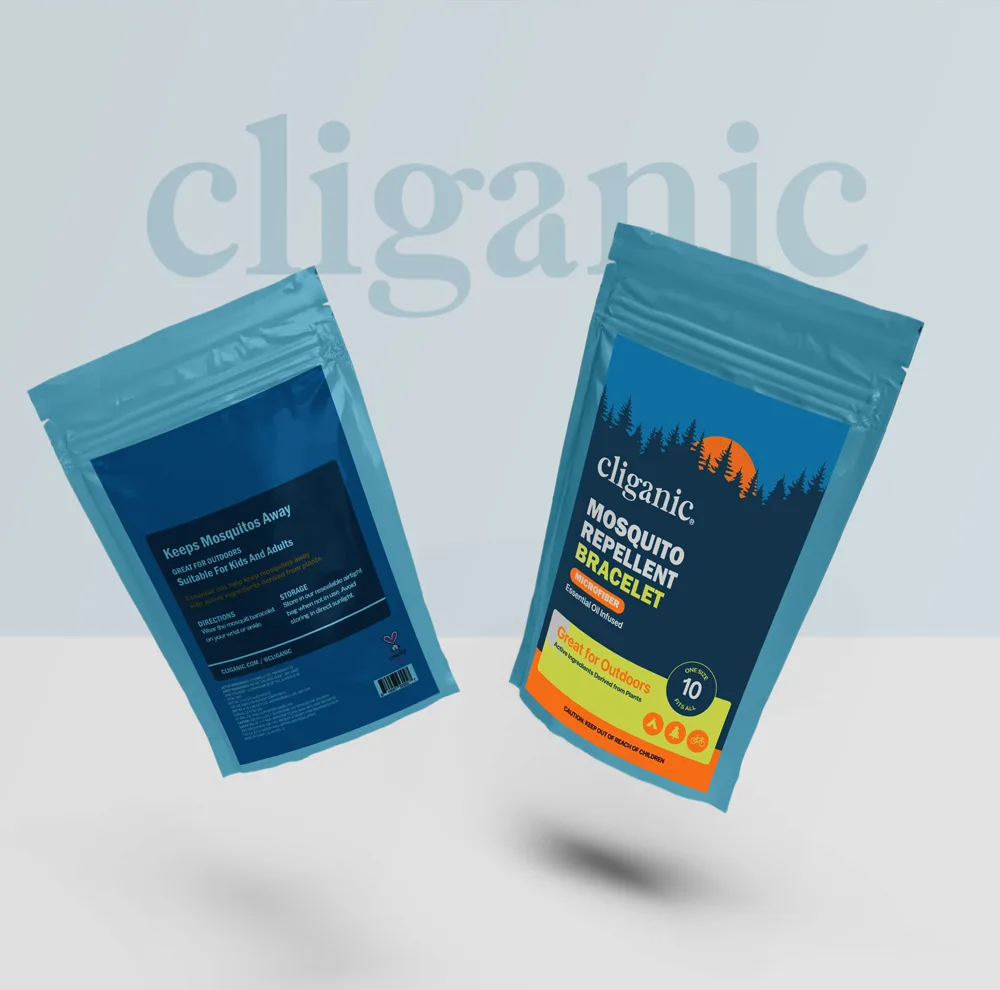 دستبند دور کننده پشه کلیگانیک مدل MicroFiber بسته ۱۰ عددی
