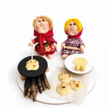 عروسک پارچه ای مدل نان پز ۲ نفره
