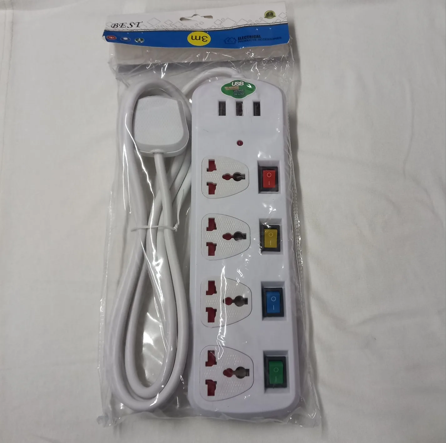 چندراهی برق مدل USB CHARGING 4t3m