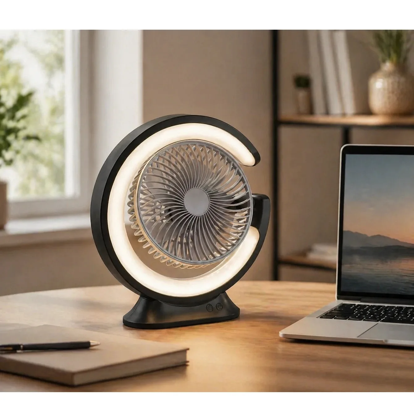 پنکه شارژی کی پی جی مدل Table Fan ظرفیت 4000 میلی آمپر ساعت