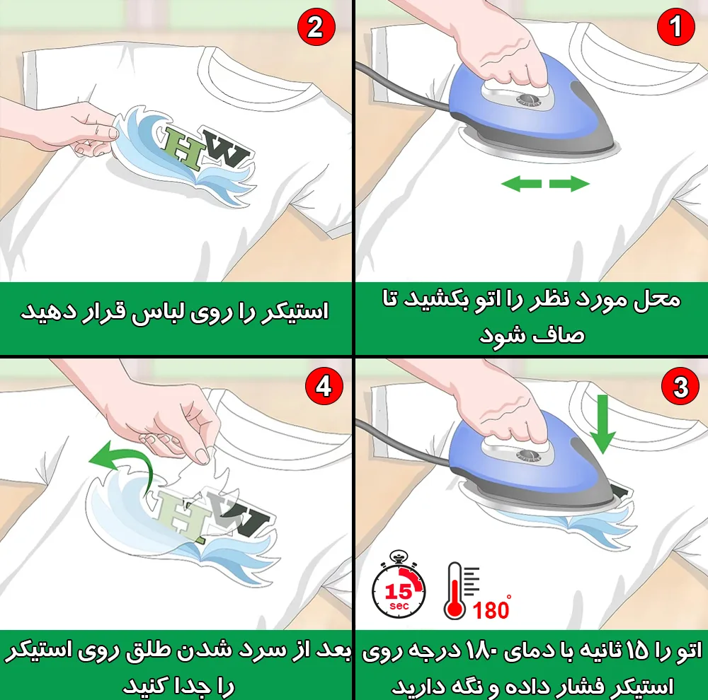 استیکر پارچه و لباس مدل حیوانات کارتونی مجموعه 11 عددی