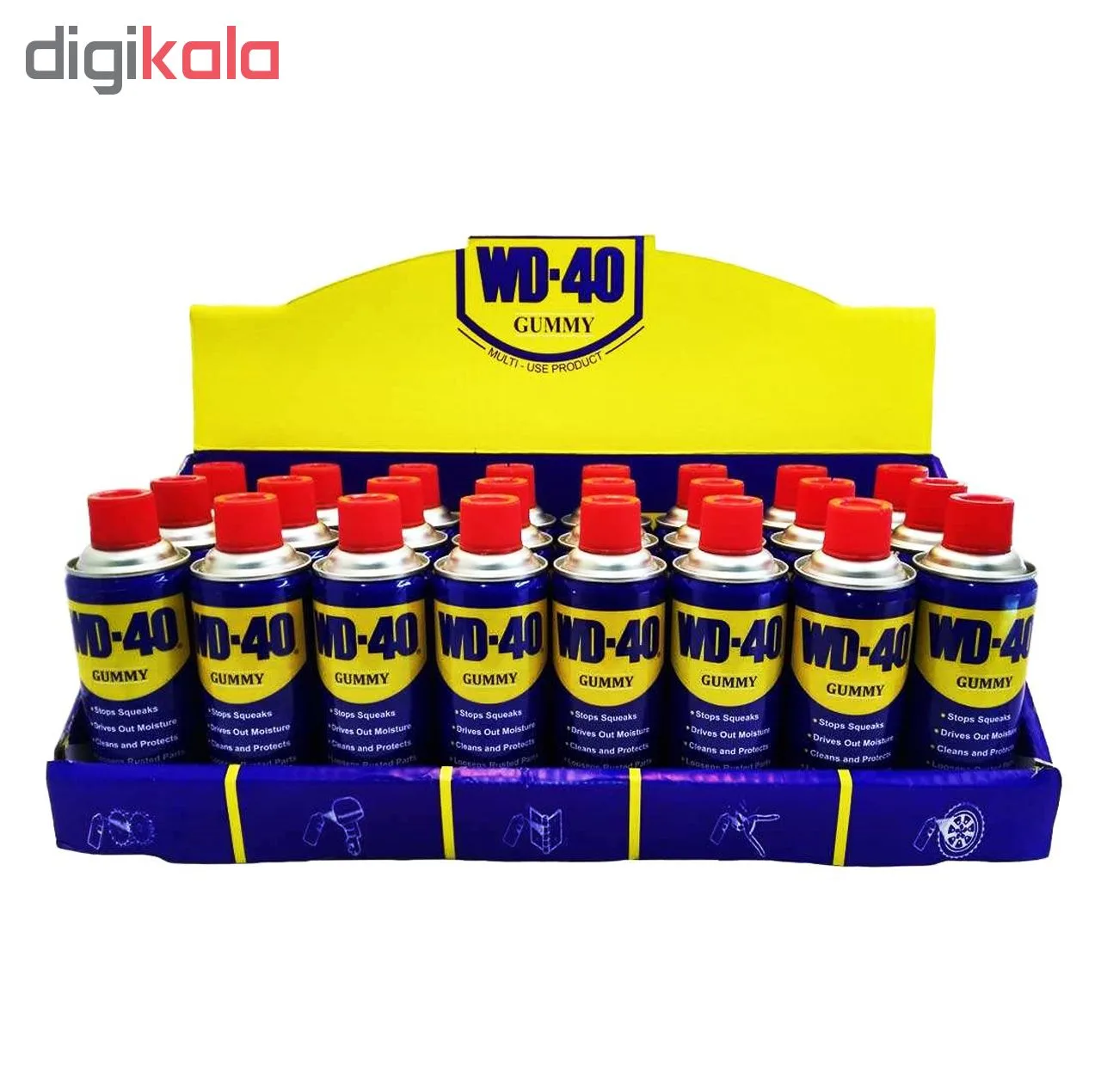 اسپری روان کننده گامی مدل WD-40حجم 400 میلی لیتر مجموعه 24 عددی