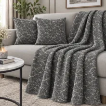شال مبل و تخت مدل ژاکارد سایز 200x160 سانتی‌متر