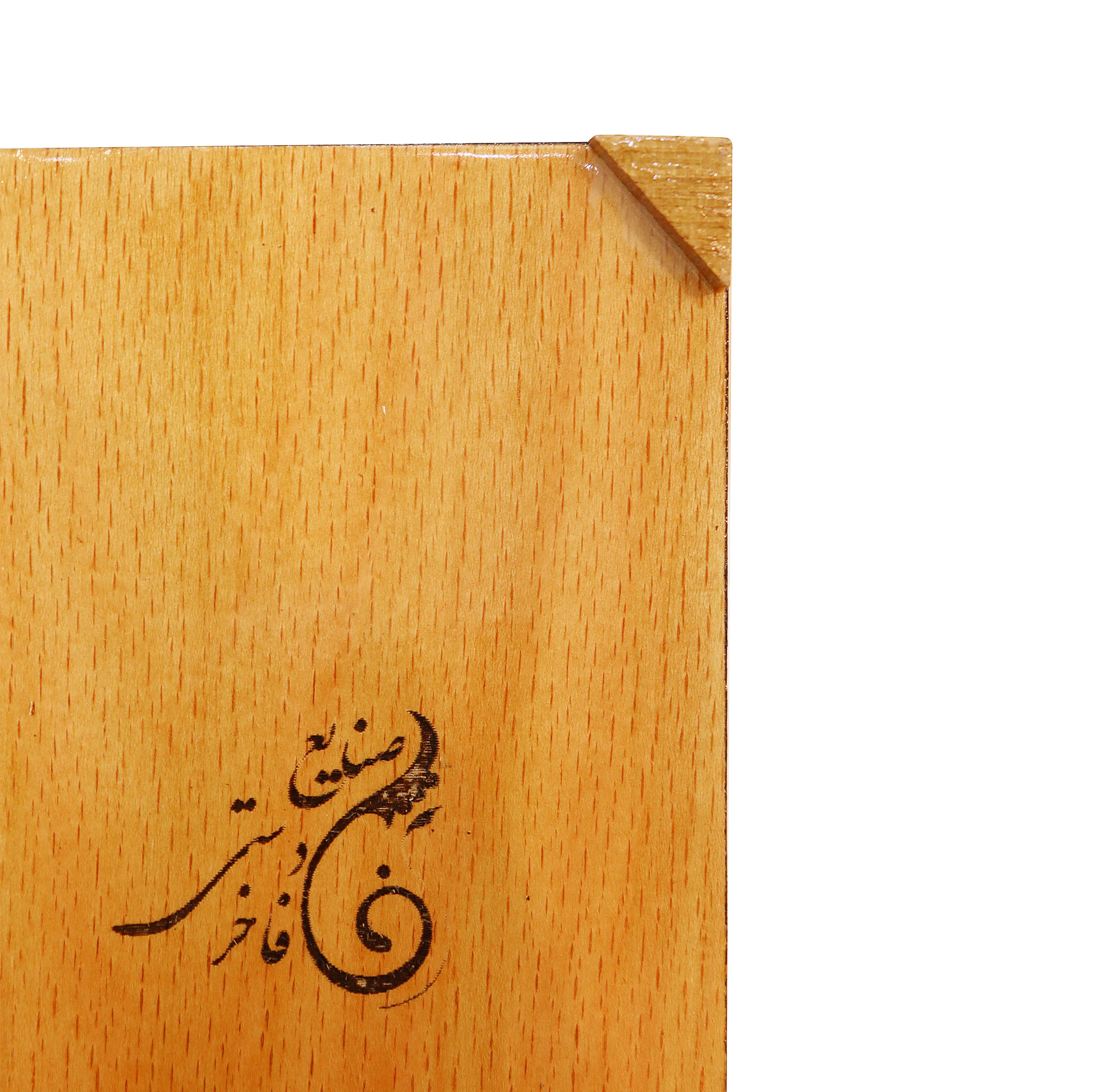 جعبه جواهرات خاتم کاری صنایع دستی فاخر طرح گل ومرغ برجسته کد Bl21115