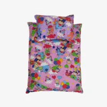 ست تشک و بالش خواب نوزاد مدل دست دوز طرح پادشاه مناسب تا 3 سال
