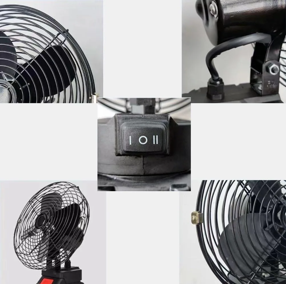 پنکه شارژی لیتیوم مدل EJ-81484-7  ظرفیت ۴۵۰۰ میلی آمپر ساعت
