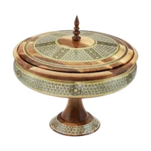 شکلات خوری خاتم کاری چوبی فرازهنر مدل کندویی کد 30