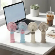 پنکه شارژی مدل Rechargeable Handheld Mini Fan ظرفیت 300 میلی آمپر ساعت