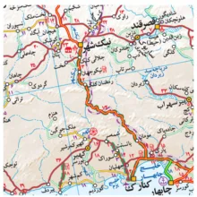 نقشه ایران امروز انتشارات گیتاشناسی نوین کد A.P1673