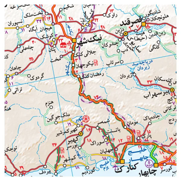 نقشه ایران امروز انتشارات گیتاشناسی نوین کد A.P1673
