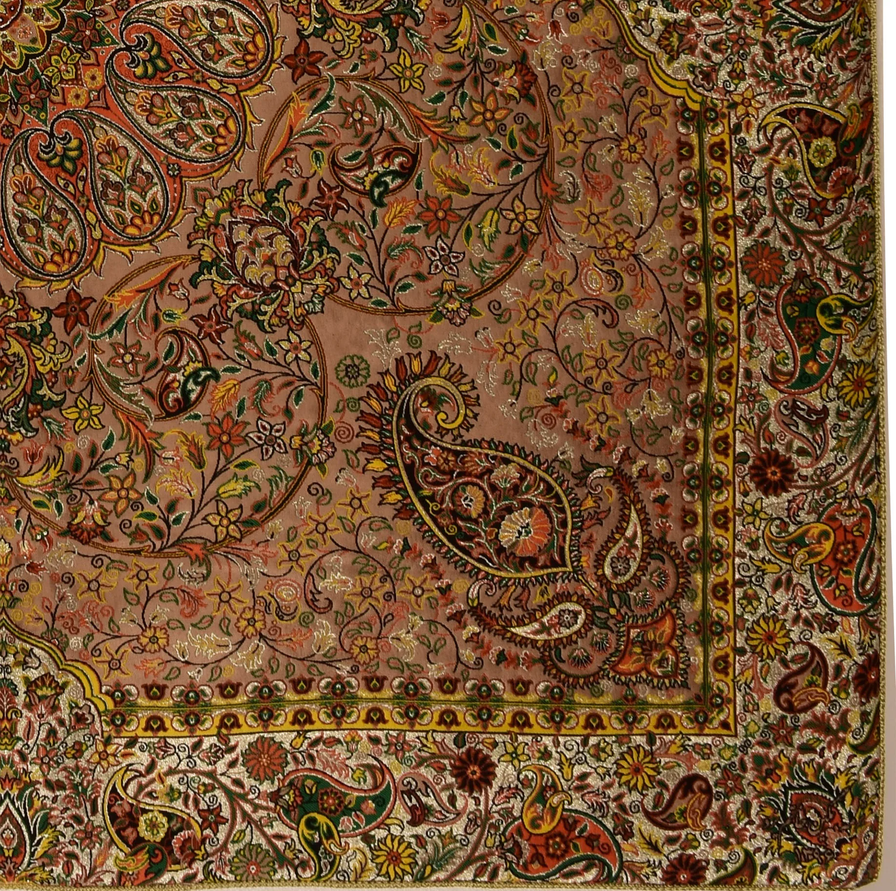 رومیزی ترمه نگین خاتم یزد طرح افشاری کد NSK