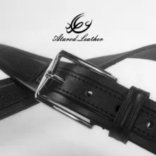 کمربند مردانه چرم عطارد مدل  چرم طبیعی گاومیش کد B35
