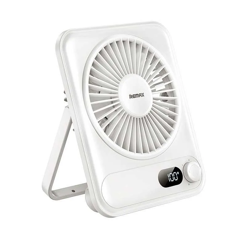 پنکه شارژی ریمکس مدل F03 ظرفیت 1200 میلی آمپر ساعت