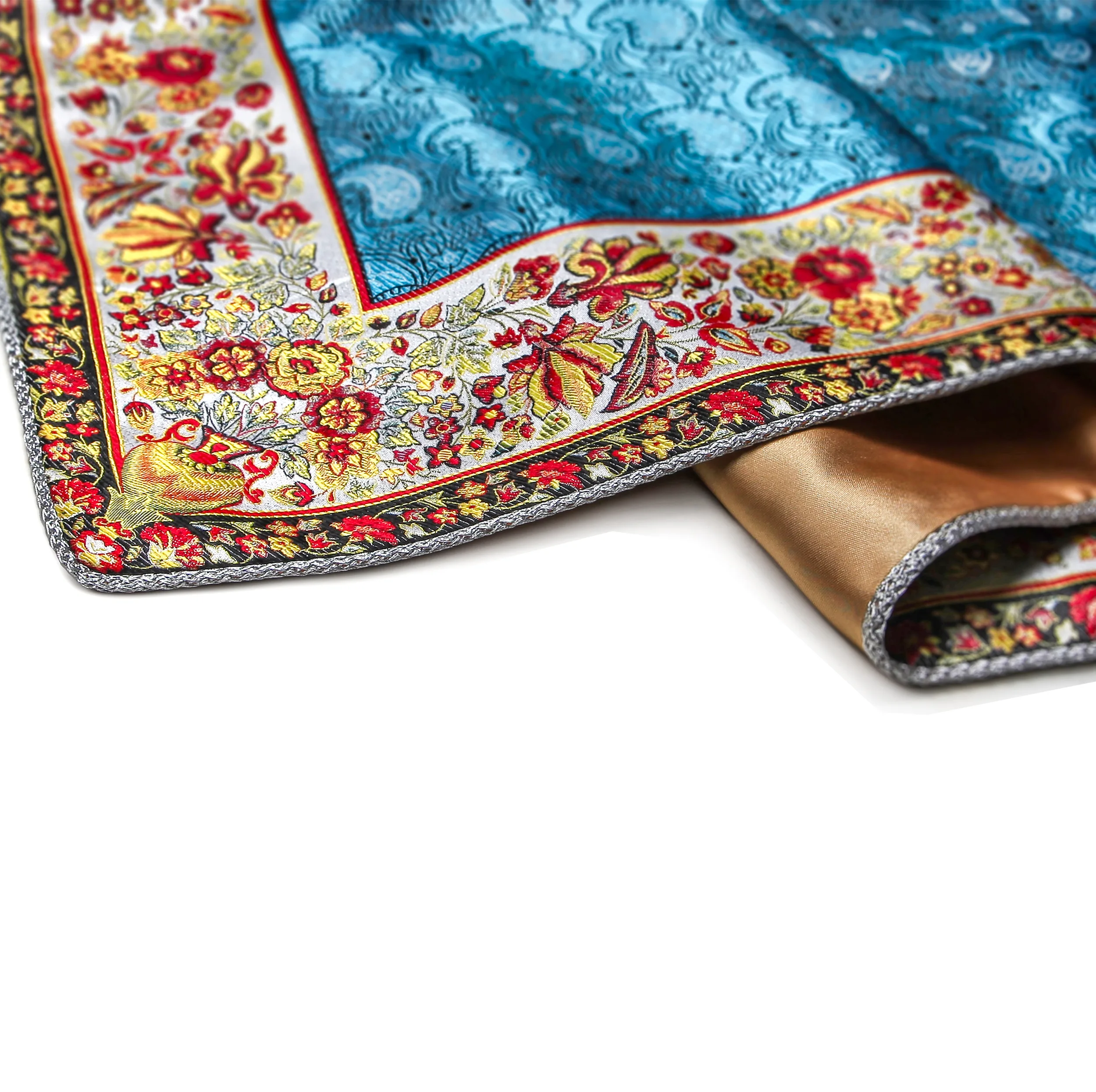 رومیزی ترمه عدل طرح گل فرنگ