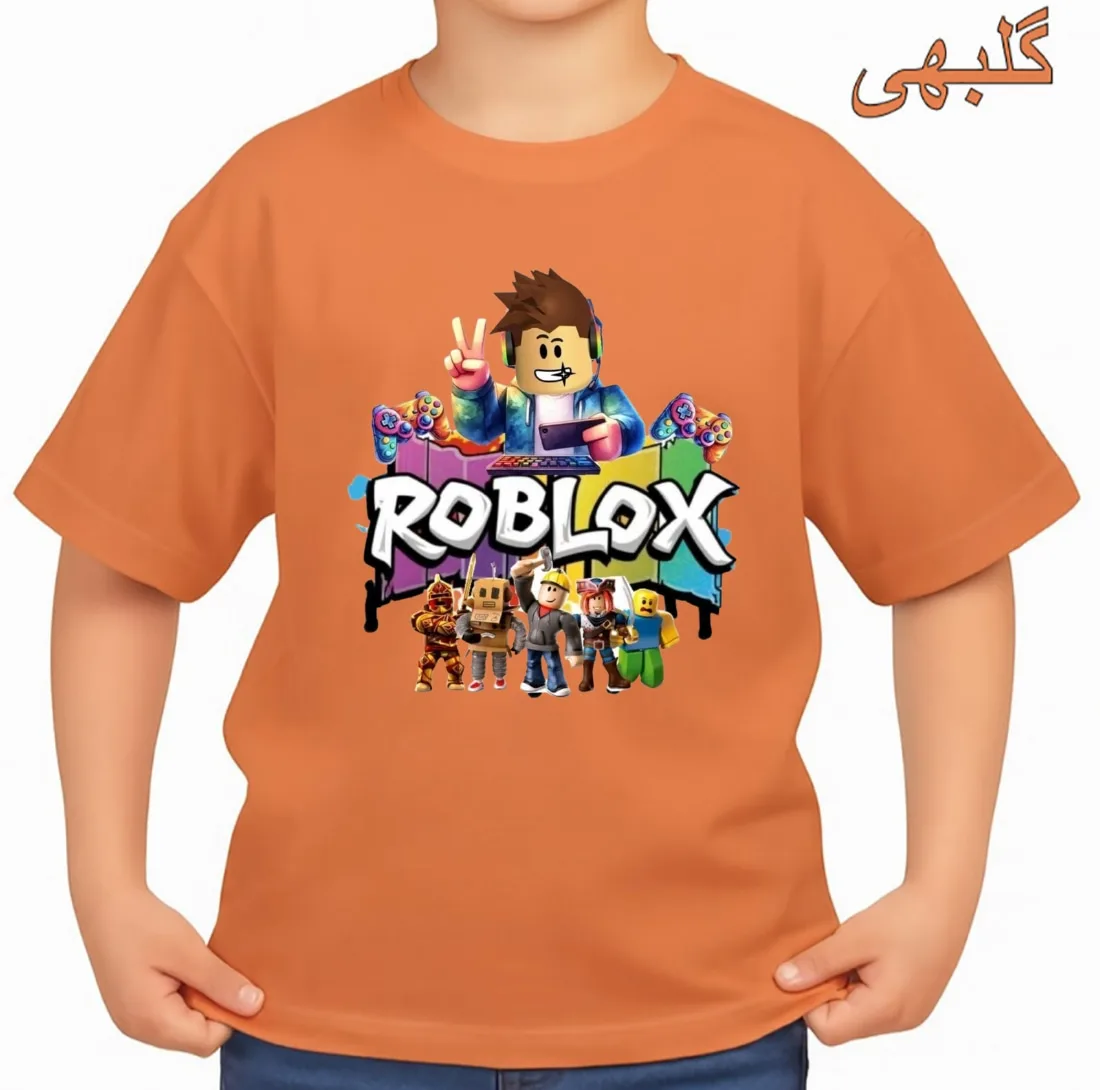 تی‌شرت آستین کوتاه بچگانه مدل روبلاکس کد p5