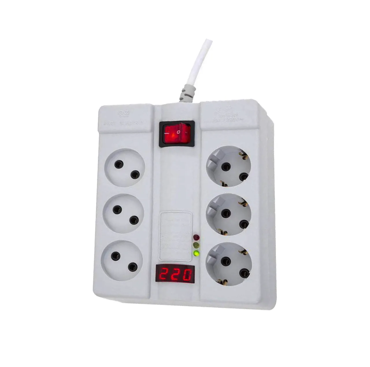 چندراهی برق و محافظ پارت الکتریک ، طول کابل 5 متر مدل EW-324F3