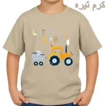 تی‌شرت آستین کوتاه بچگانه مدل ماشین کار کد p8