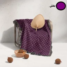 شال مبل و تخت خانه مسعود مدل مخمل ریشه دار کد 001 سایز 170x140 سانتی‌ متر
