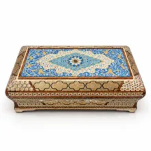 جعبه کارد و چنگال خاتم کاری چوبی کد 200