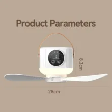 پنکه شارژی مدل D01 ظرفیت 3600 میلی آمپر ساعت