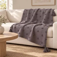 شال مبل مدل بوهو دانه برجسته سایز 180x135 سانتی‌متر