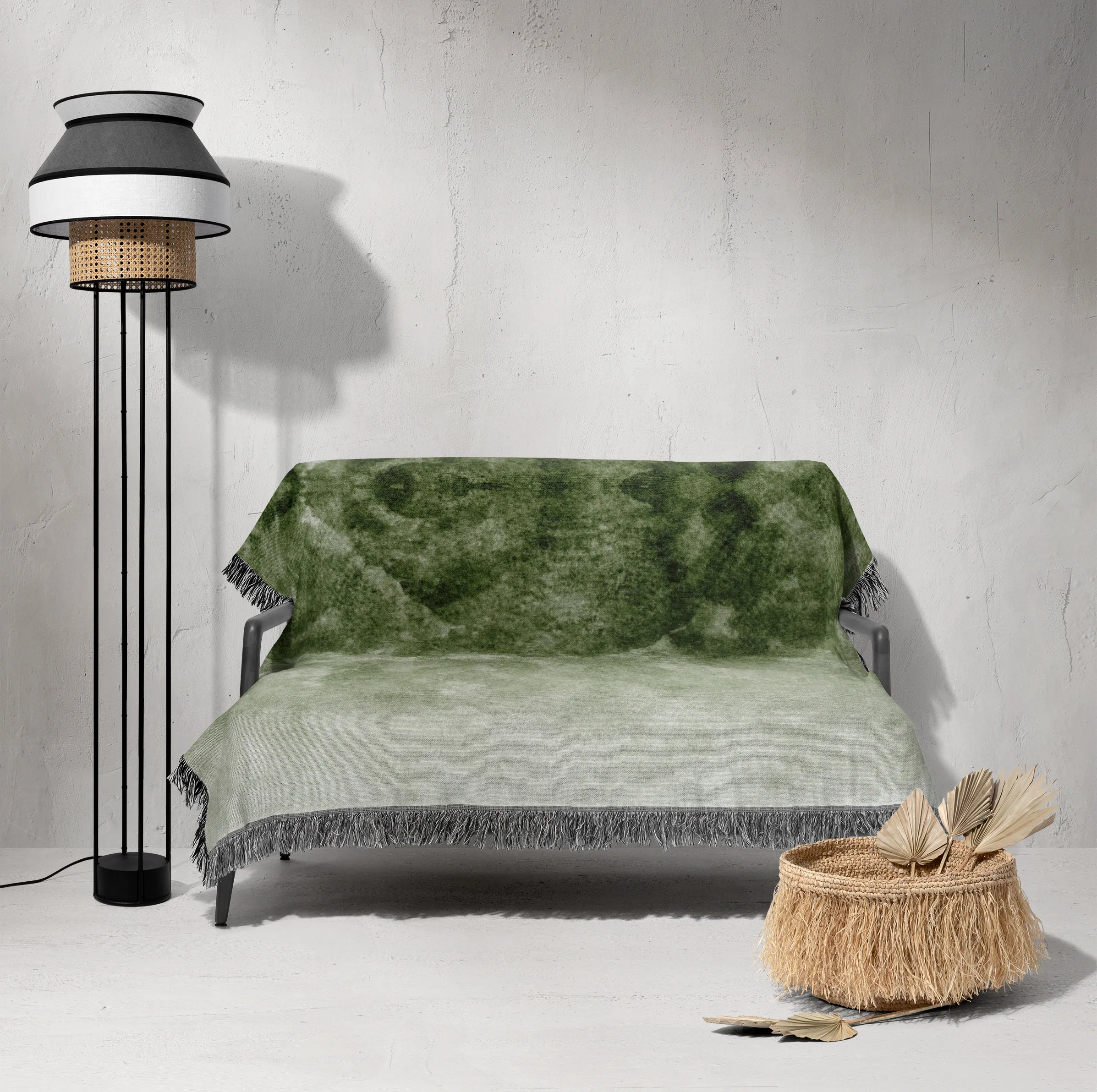 شال مبل و تخت خانه مسعود مدل مخمل ریشه دار کد 001 سایز 170x140 سانتی‌ متر