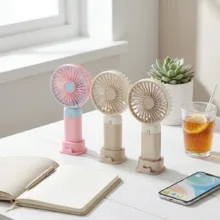 پنکه شارژی مدل Rechargeable Handheld Mini Fan ظرفیت 300 میلی آمپر ساعت