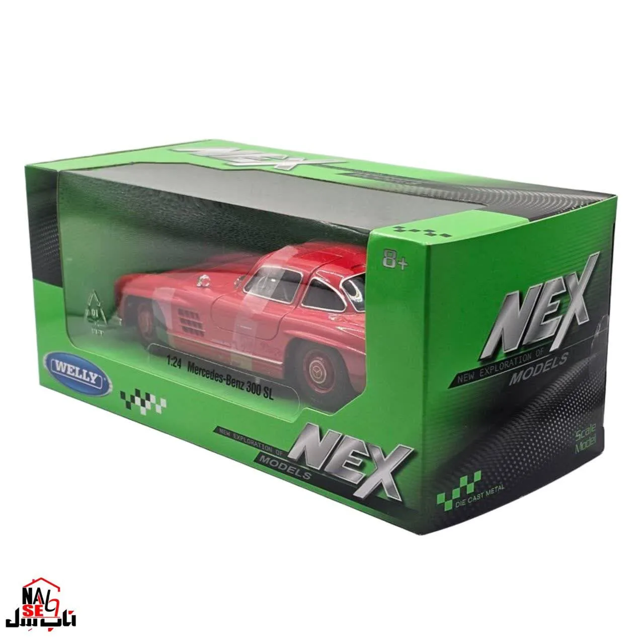 ماکت ماشین بازی ناب سل مدل مرسدس بنز کلاسیک فلزی طرح ولی کد WELLY 1:24 MERCEDES BENZ 300SL