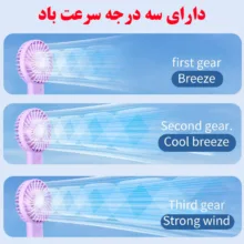 پنکه شارژی مدل GS-16 ظرفیت 1200 میلی آمپر ساعت