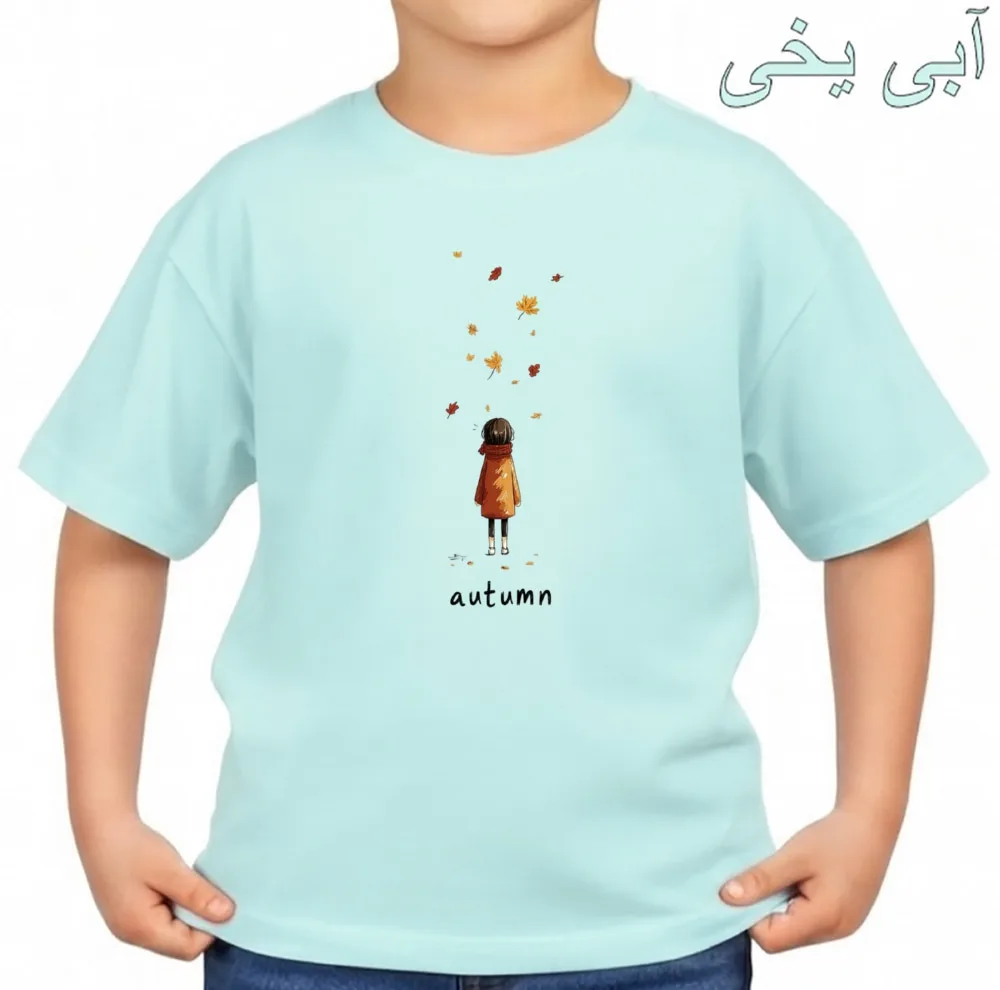 تیشرت آستین کوتاه بچگانه مدل دخترک پاییز کد v47