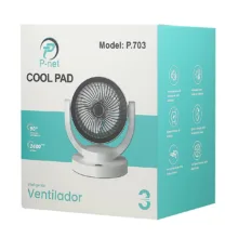 پنکه رومیزی شارژی پی نت مدل P703 ظرفیت 2400 میلی‌آمپر ساعت