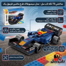 ساختنی 68 تکه ناب سل مدل سیمبوبلاک طرح ماشین مسابقه‌ای فرمول یک کد 68PCS COOLTEAM SEMBO BLOCK NO.714354
